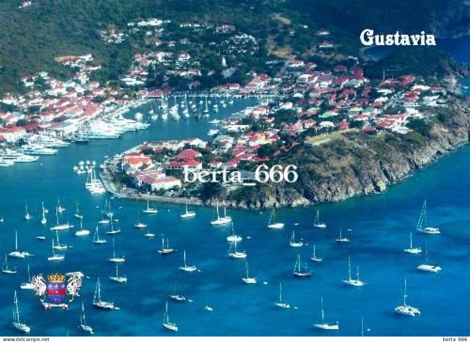 Saint Barthelemy Gustavia Aerial View New Postcard - Saint Barthelemy