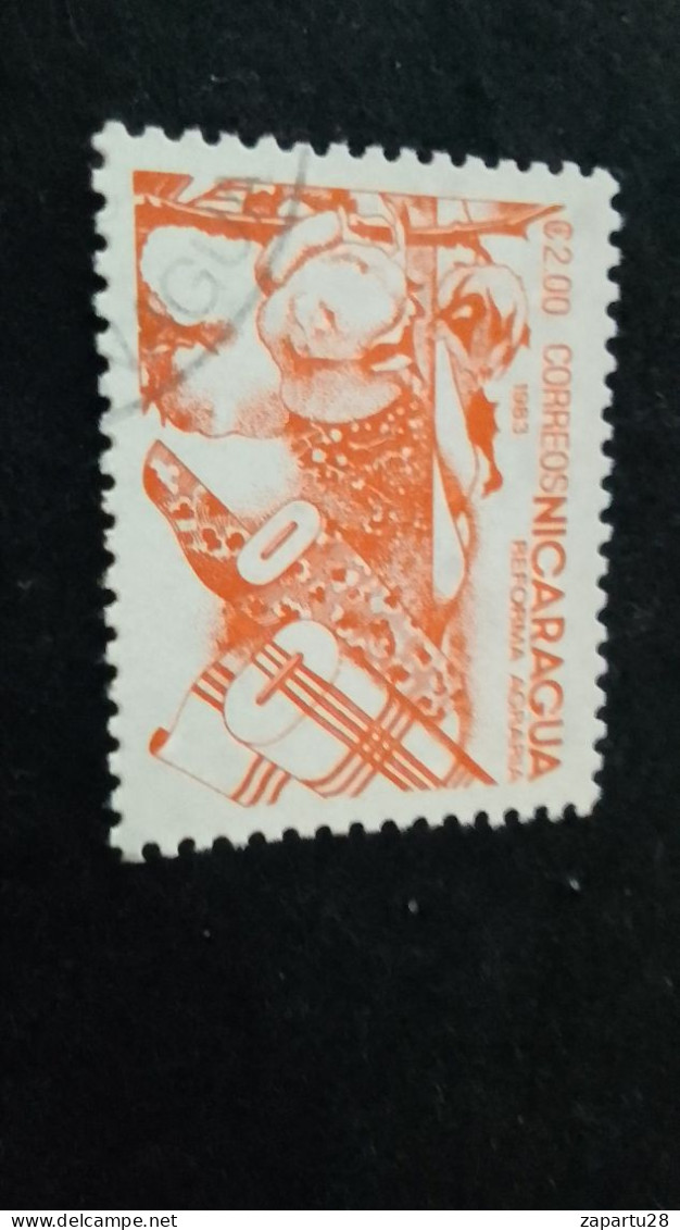 NİARAGUA-1987   2.00  CORD     DAMGALI - Nicaragua