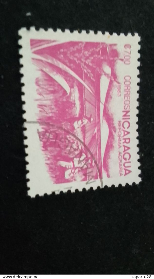 NİARAGUA-1987   8.00  CORD     DAMGALI - Nicaragua