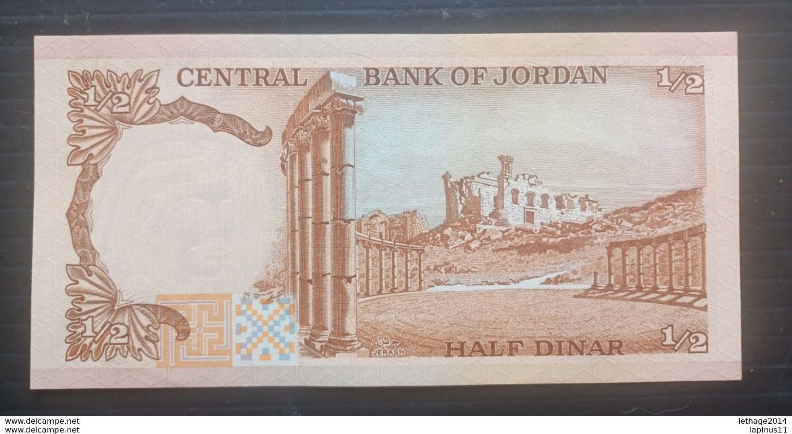 BANKNOTE الأردن JORDAN JORDAN 1/2 DINARS KING HUSSEIN 1975 UNCIRCULATED - Jordanië