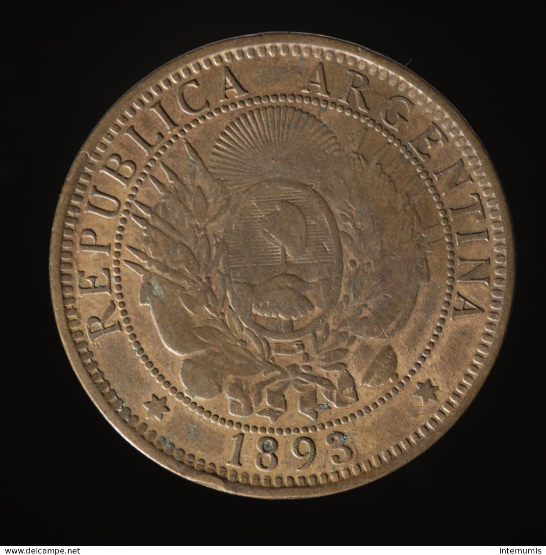  Argentine / Argentina, , 2 Centavos, 1893, , Bronze, TTB (EF),
KM#33 - Argentina