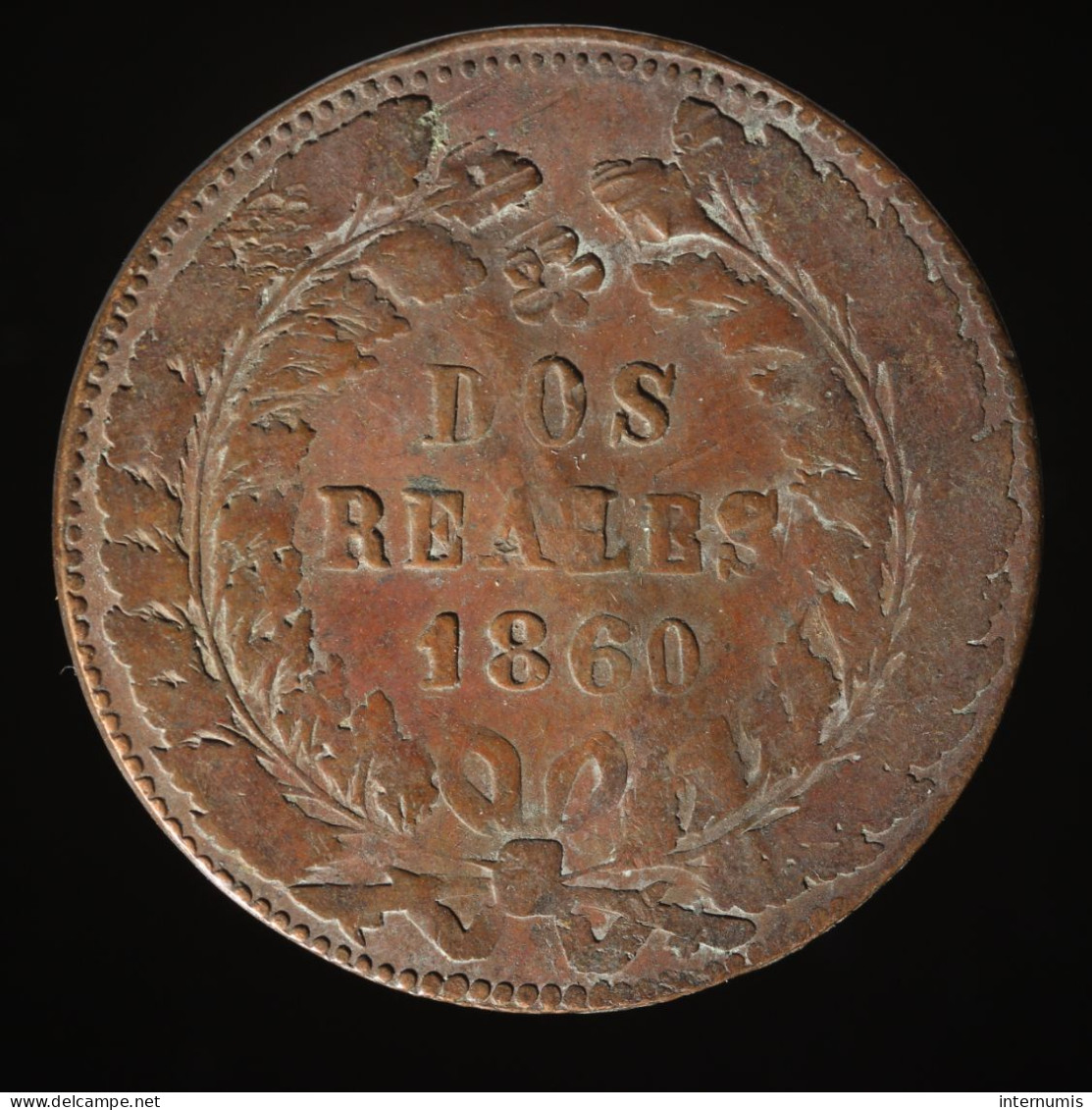  Argentine / Argentina, Buenos Aires, 2 Reales, 1860, , Cuivre (Copper), TB+ (VF),
KM#11, CJ# 23.2 - Argentinië