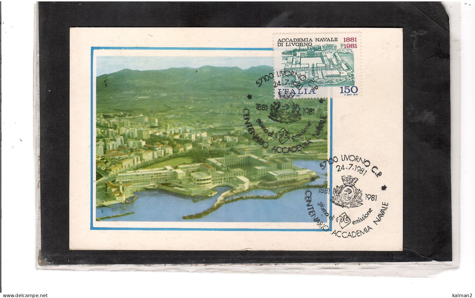 TEM20164  -  Livorno 24.7.1981  /  Fdc Max.card Centenario Accademia Navale - Cartas Máxima