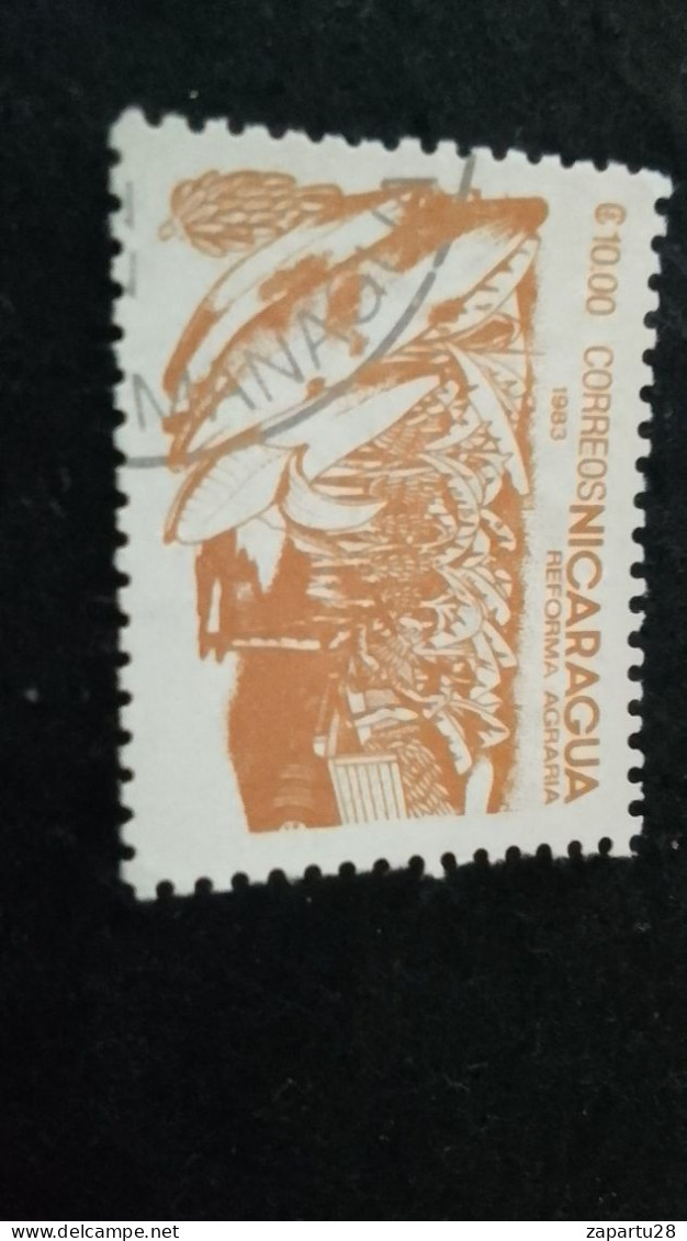 NİARAGUA-1987   10.00  CORD     DAMGALI - Nicaragua