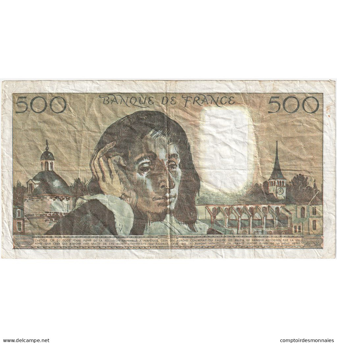 France, 500 Francs, Pascal, 1981, A.131, TB+, Fayette:71.23, KM:156e - 500 F 1968-1993 ''Pascal''