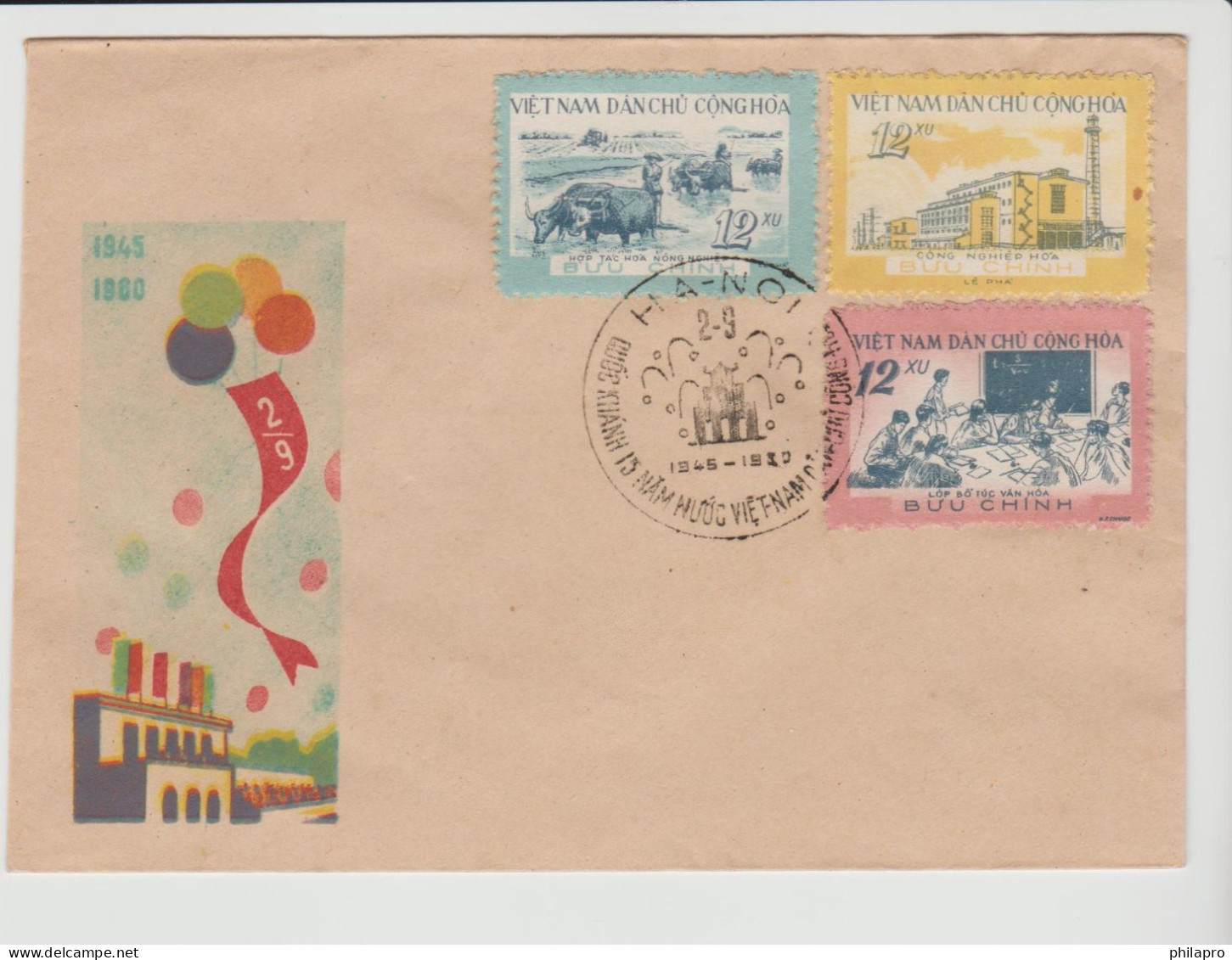 N.VIETNAM   1960  FDC  REPUBLIQUE      RARE  Réf MM - Vietnam