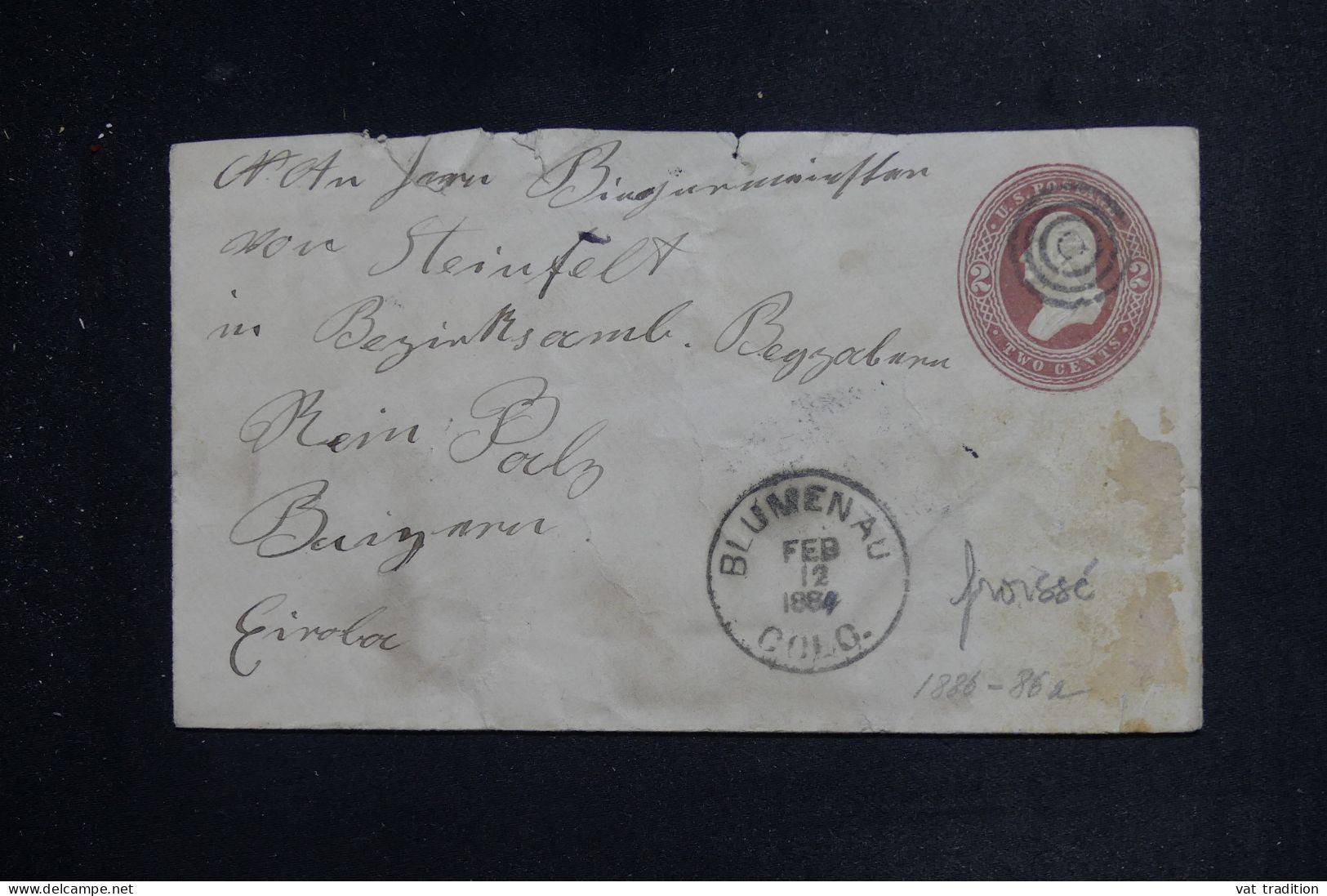 ETATS UNIS - Entier Postal De Blumenau En 1884 - L 151249 - ...-1900