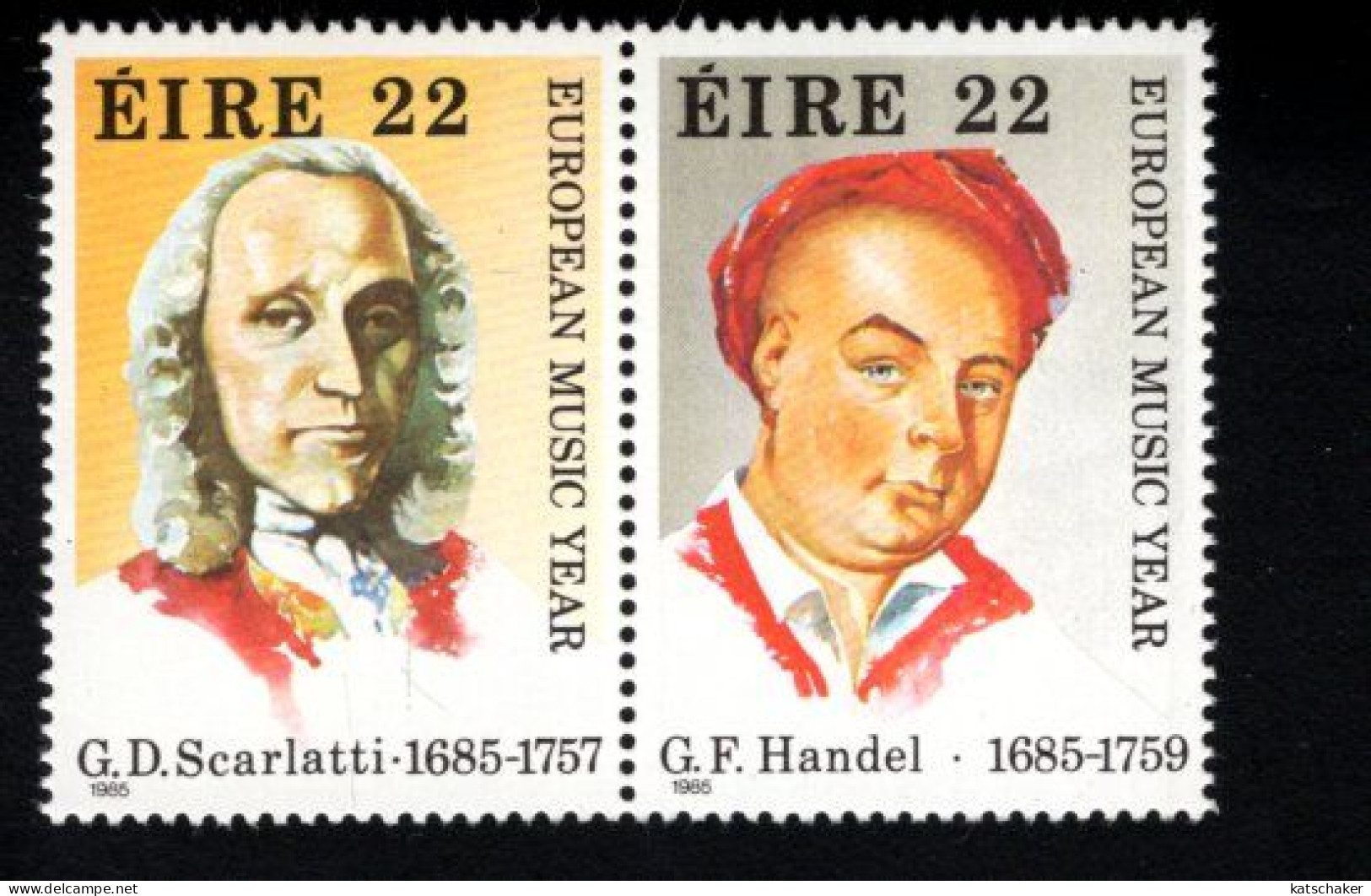 1998798056 1985  SCOTT 619A (XX) POSTFRIS  MINT NEVER HINGED - EUROPEEN MUSIC YEAR - 618 FIRST OF PAIR - Unused Stamps