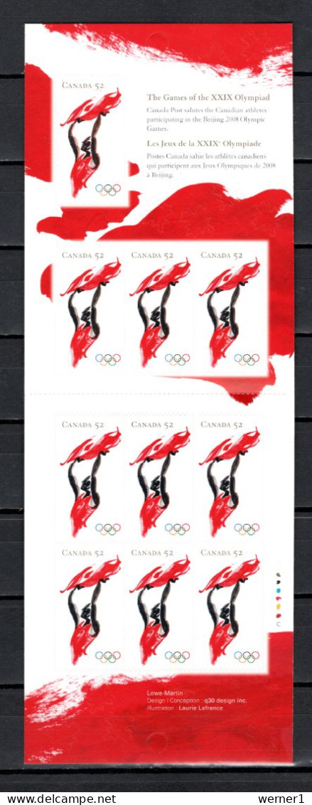 Canada 2008 Olympic Games Beijing Stamp Booklet MNH - Summer 2008: Beijing