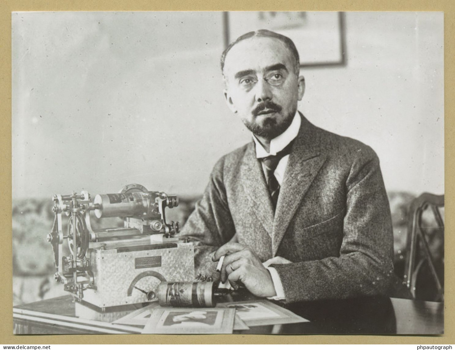 Edouard Belin (1876-1963) - Belinograph Inventor - Signed Card + Photo - 1929 - Erfinder Und Wissenschaftler
