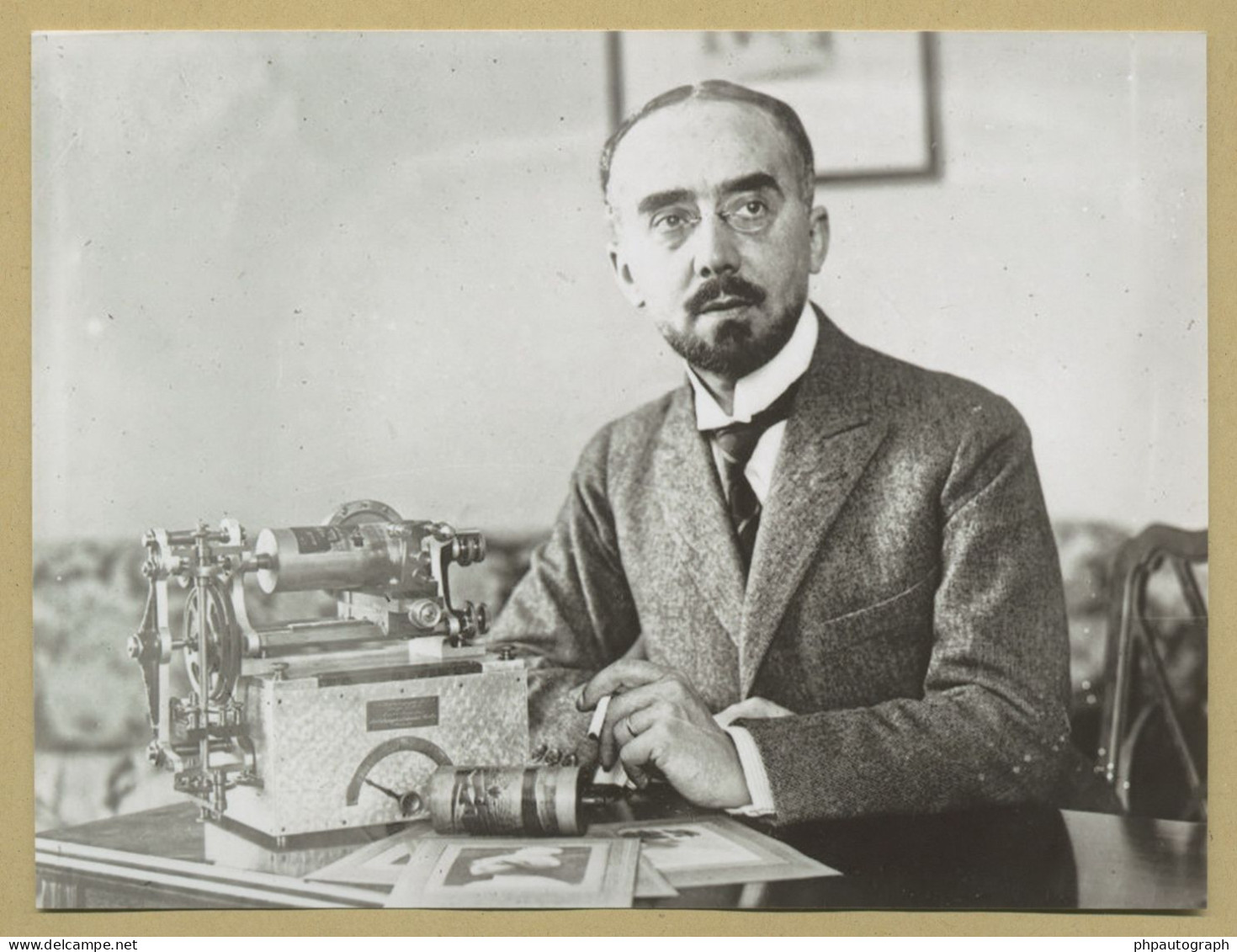 Edouard Belin (1876-1963) - Belinograph Inventor - Signed Card + Photo - 1929 - Inventori E Scienziati