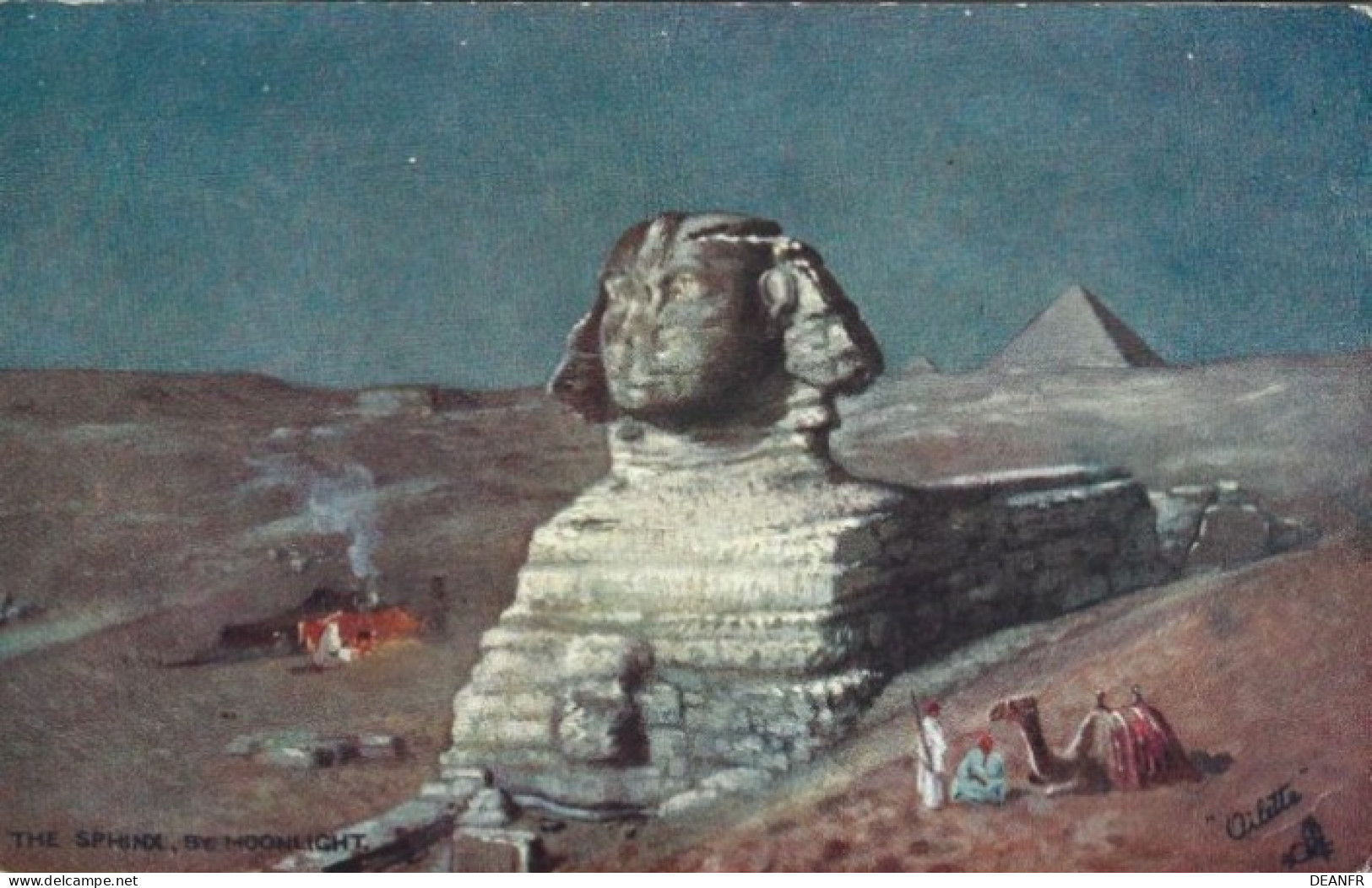 THE SPHINX , By MOONLIGHT - Raphaël TUCK  "OILETTE" Picturesque Egypt Série XI. 1906; - Tuck, Raphael