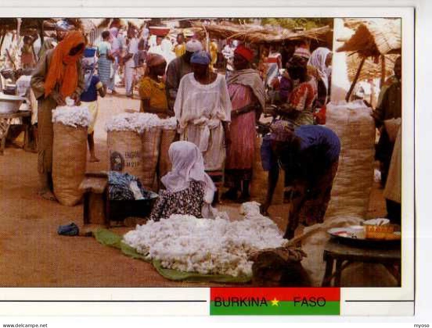 Burkina Faso  Province De BOULOUGOU Marché De Garango Au 1° Plan Vente De L'or Blanc (le Coton) - Burkina Faso