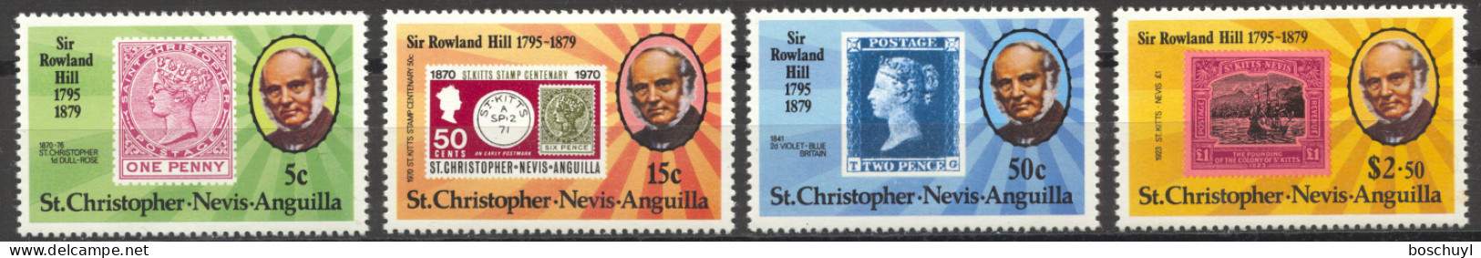 St Christopher, Nevis And Anguilla, 1979, Sir Rowland Hill, UPU, United Nations, MNH, Michel 379-382 - St.Christopher-Nevis & Anguilla (...-1980)