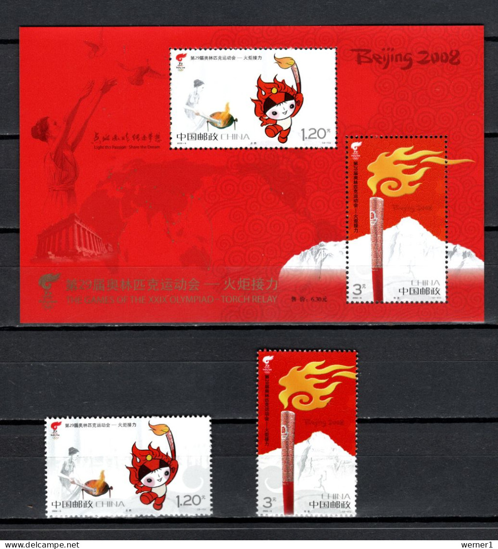 China PR 2008 Olympic Games Beijing Set Of 2 + S/s MNH - Estate 2008: Pechino