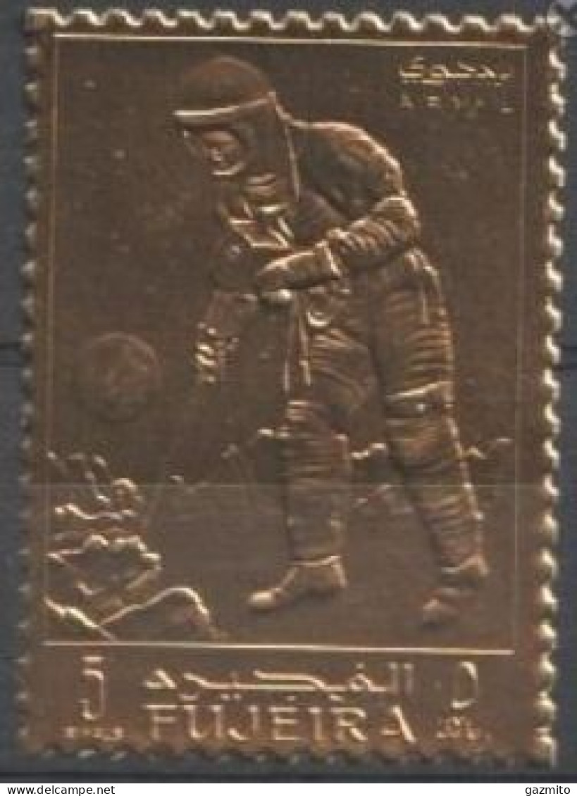 Fujeira 1971, Space, First Man On The Moon, 1val. GOLD - Fujeira