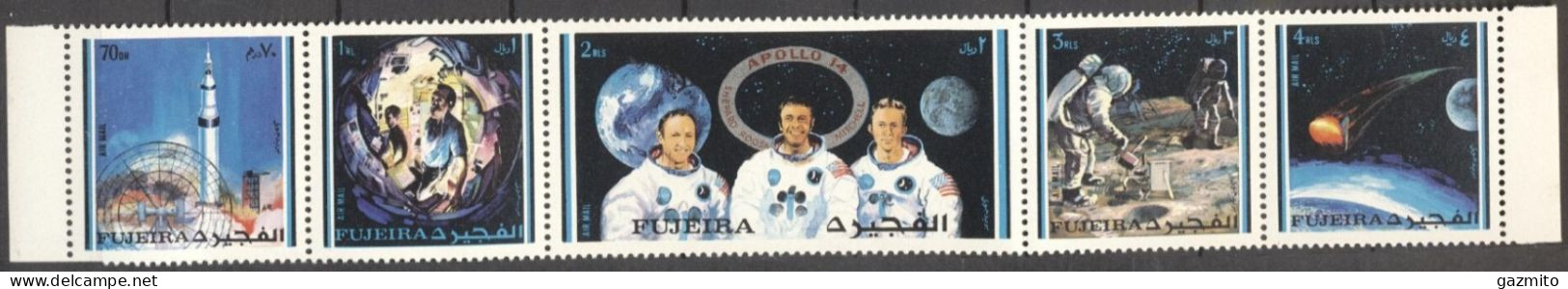 Fujeira 1971, Space, First Man On The Moon, 5val. - Fujeira