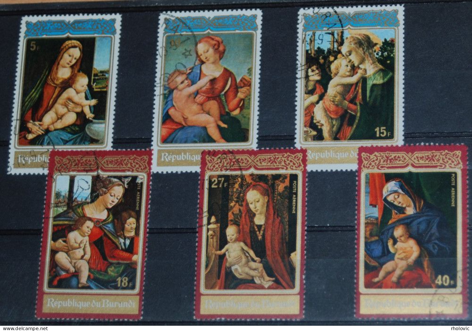 BURUNDI 1972, Paintings, Art, Mi #899-904, Used - Madonnas