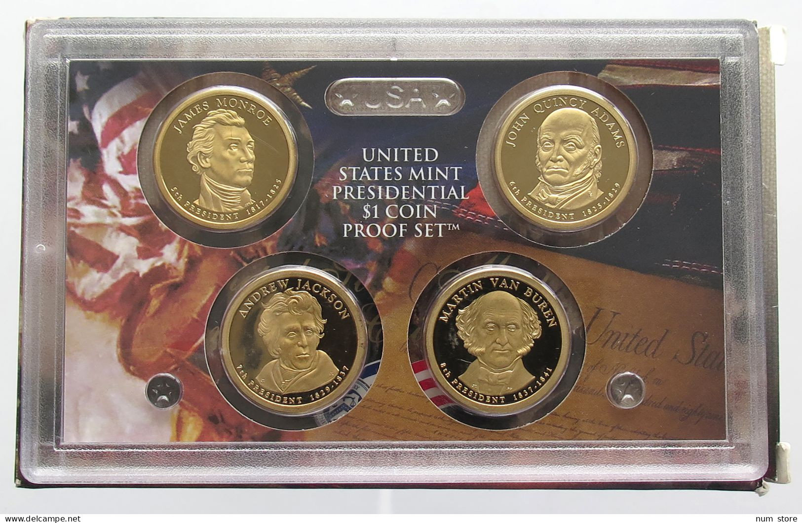 UNITED STATES OF AMERICA SET 4X DOLLAR 2008 PRESIDENTIAL PROOF #bs20 0019 - Proof Sets