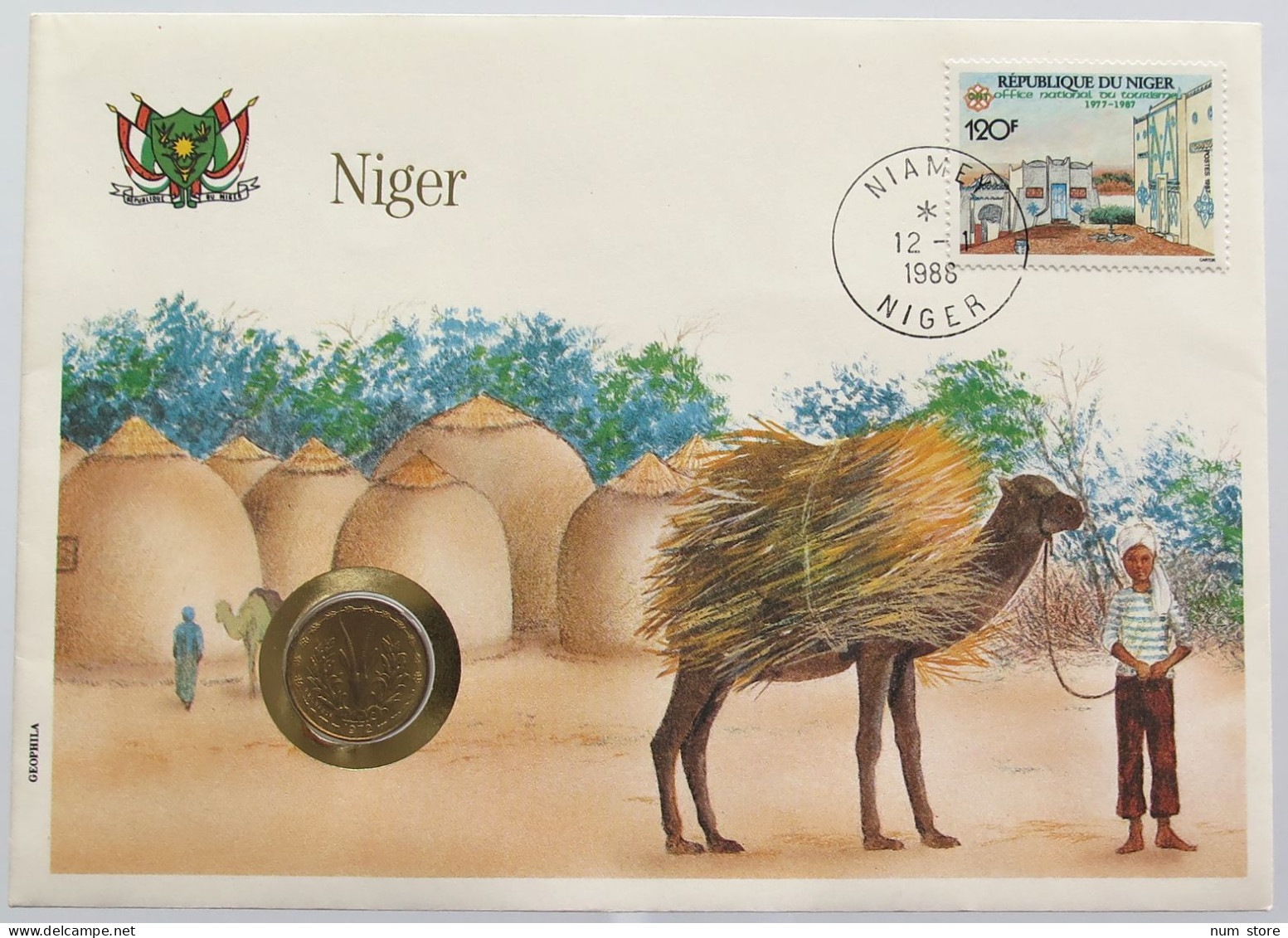 WEST AFRICAN STATES 5 FRANCS 1972 NIGER NUMISBRIEF STATIONERY #bs18 0237 - Autres – Afrique