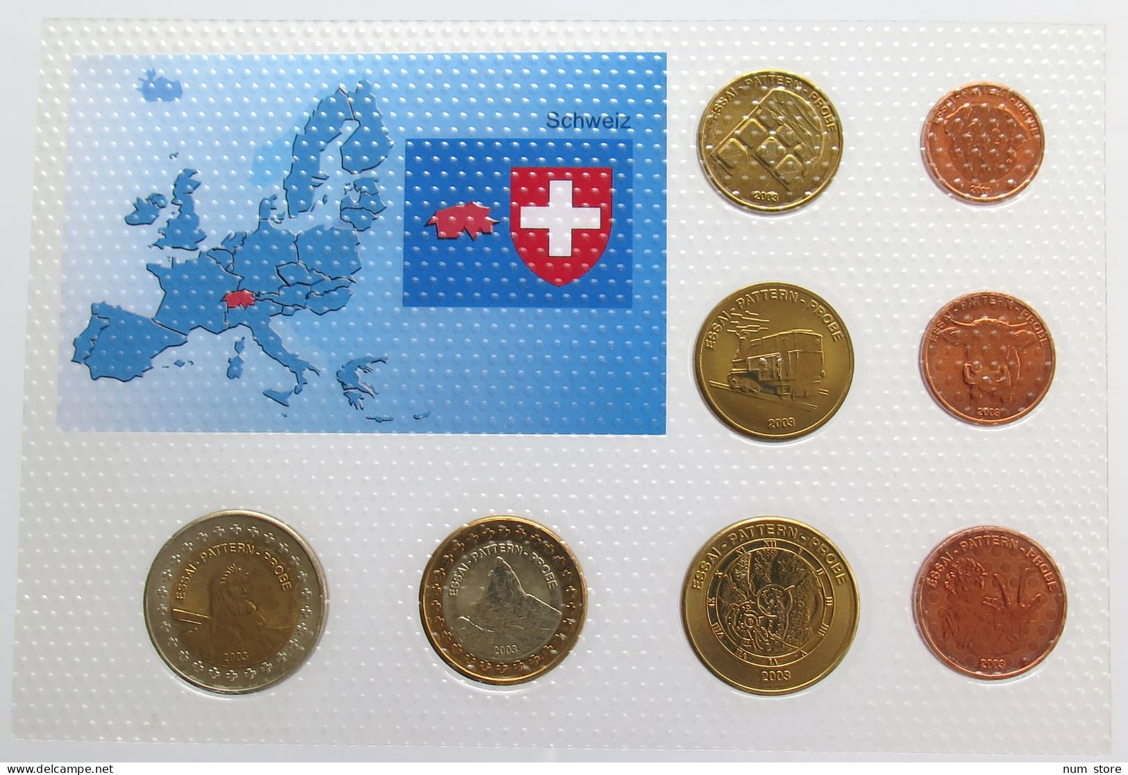 SWITZERLAND PROBE SET 2003 #bs19 0189 - BU, BE & Coffrets