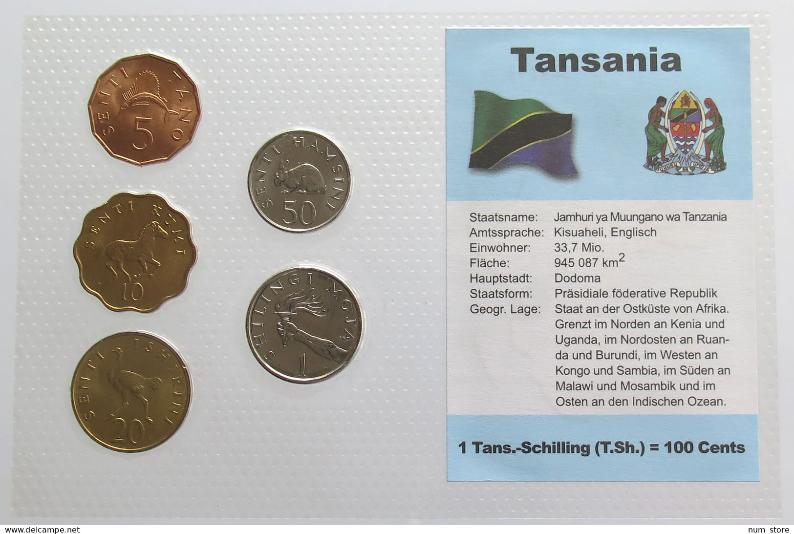 TANZANIA SET UNC #bs19 0153 - Tanzanie