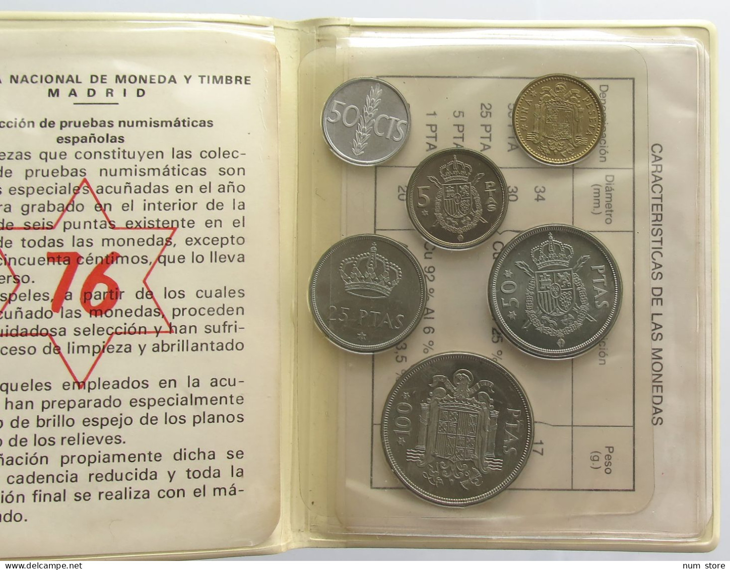 SPAIN SET 1975 76 #bs19 0111 - Sets Sin Usar &  Sets De Prueba