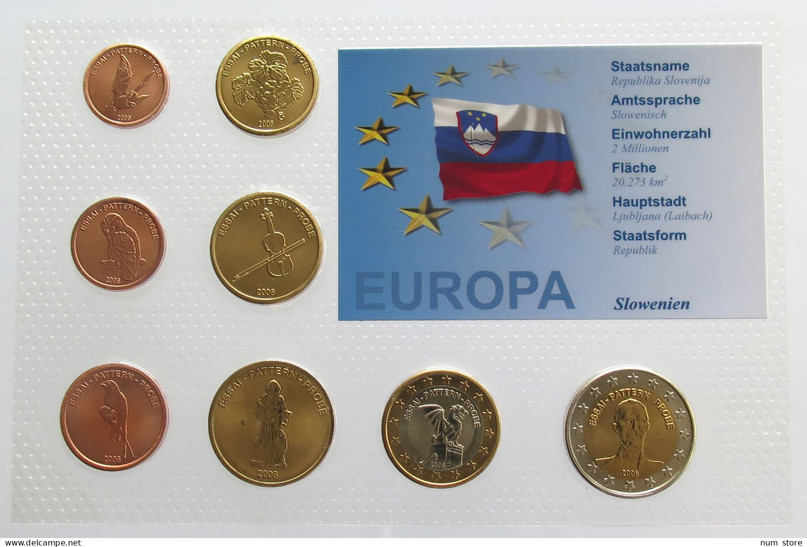 SLOVENIA PROBE SPECIMEN PATTERN SET 2006 #bs19 0151 - Eslovenia