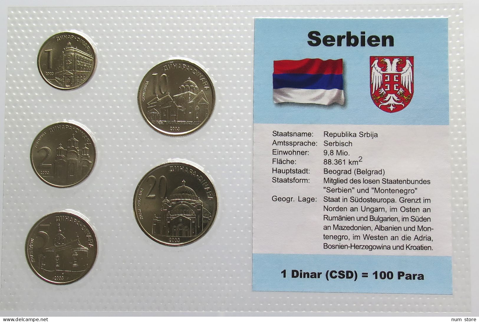 SERBIA SET 2003 UNC #bs19 0133 - Serbien