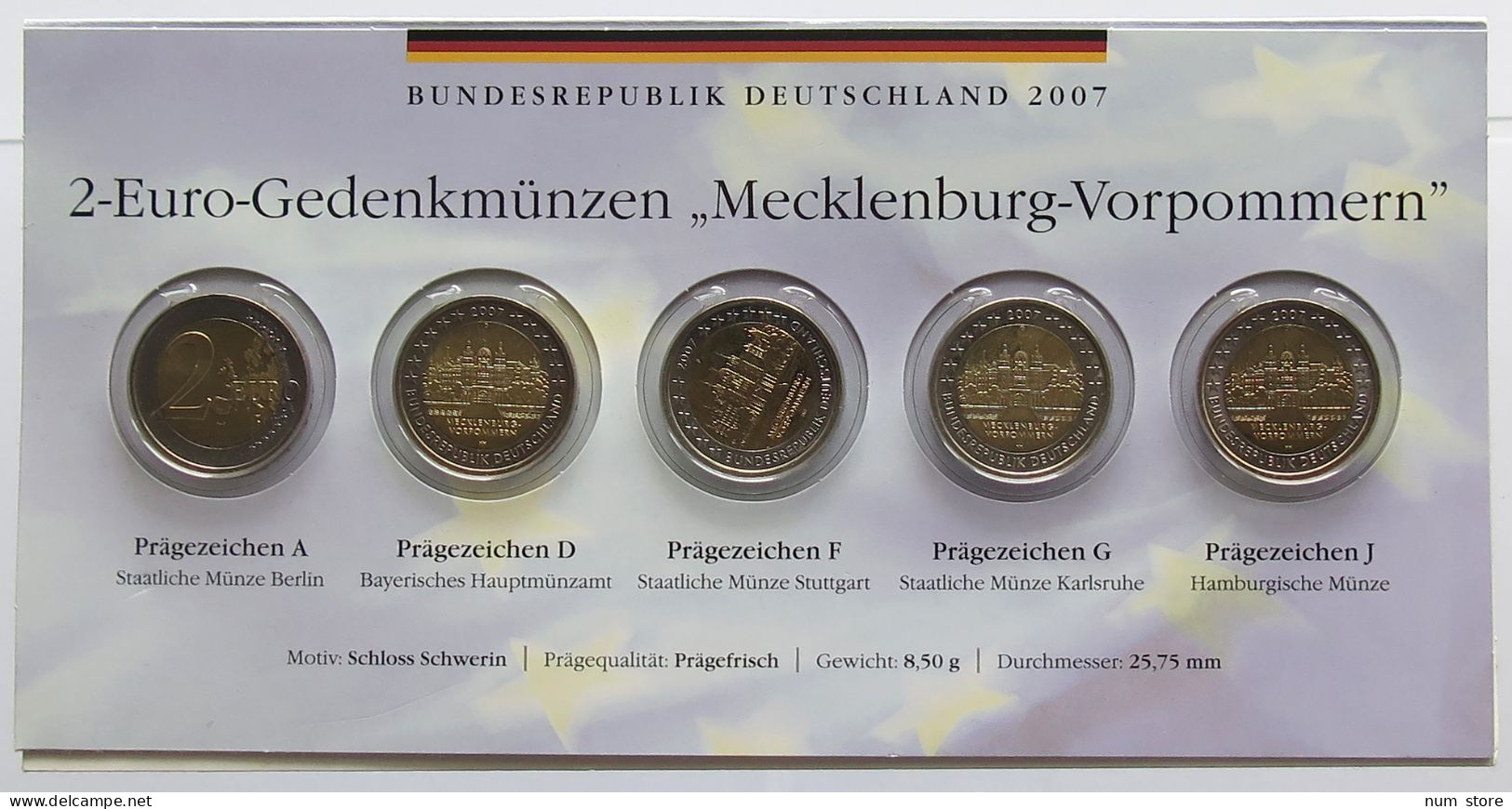 GERMANY BRD SET 2007 MECKLENBURG VORPOMERN #bs19 0063 - Germany