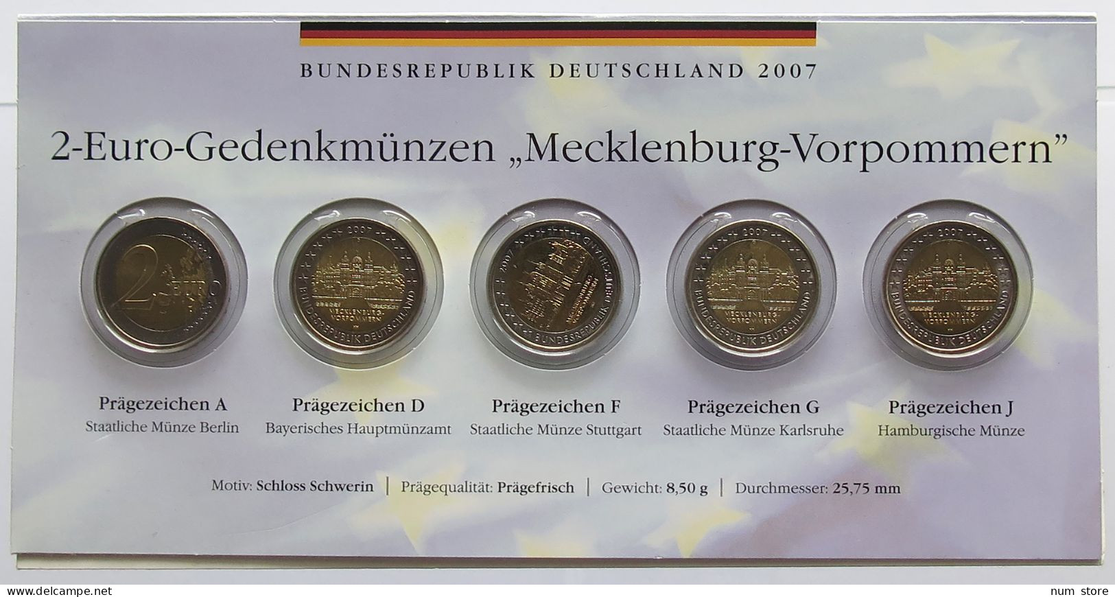 GERMANY BRD SET 2007 MECKLENBURG VORPOMERN #bs19 0063 - Allemagne