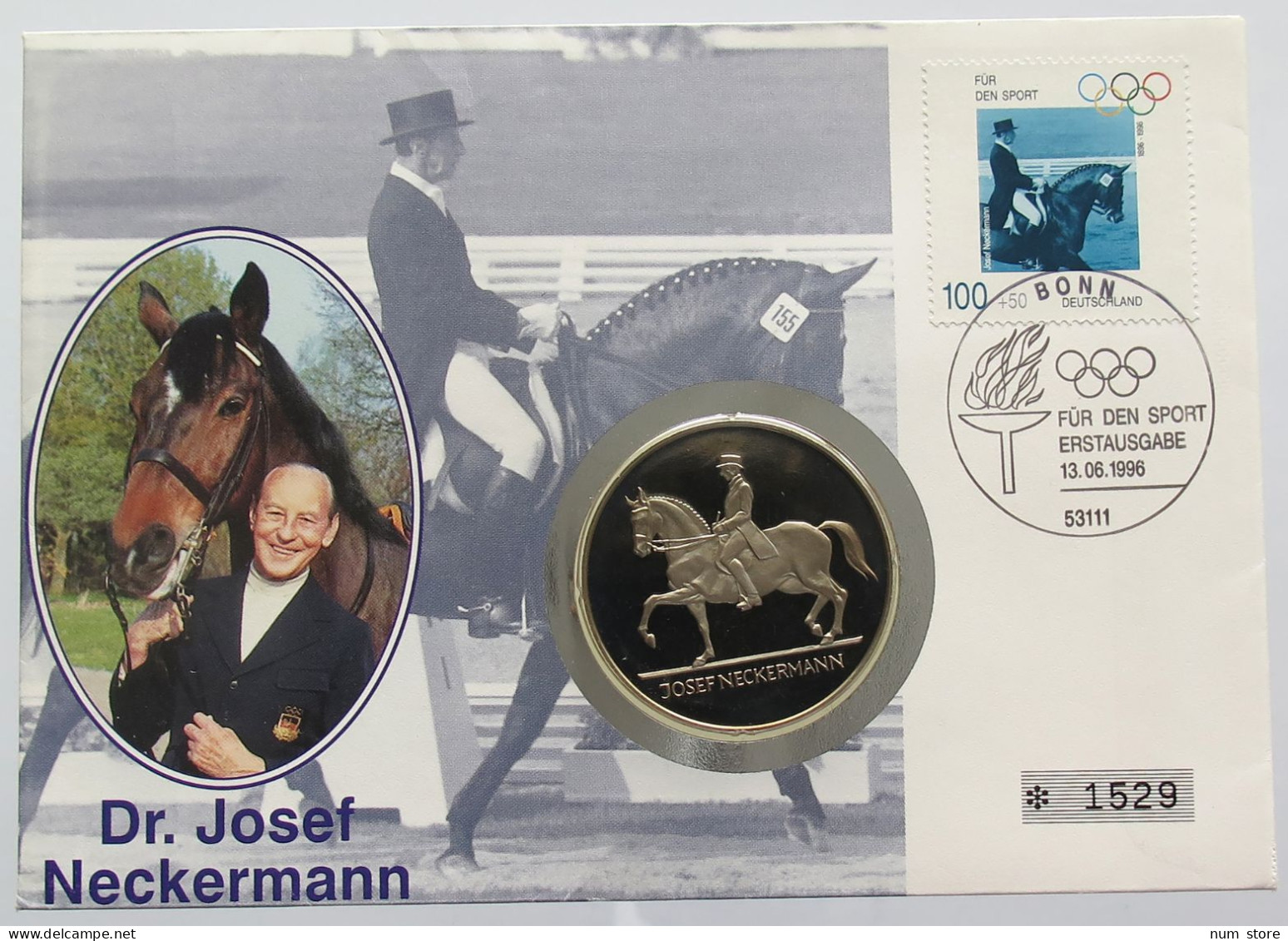 GERMANY BRD MEDAL DR. JOSEF NECKERMANN NUMISBRIEF STATIONERY #bs18 0241 - Other & Unclassified