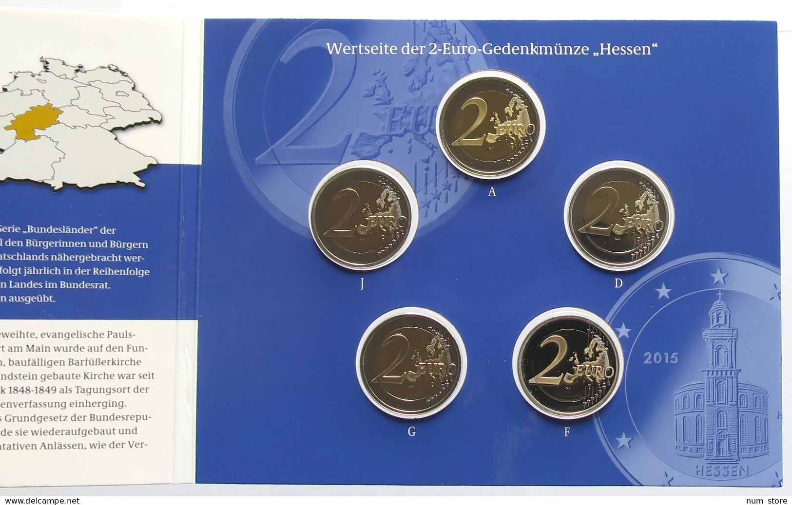 GERMANY BRD 2 EURO 2015 HESSEN #bs19 0045 - Deutschland