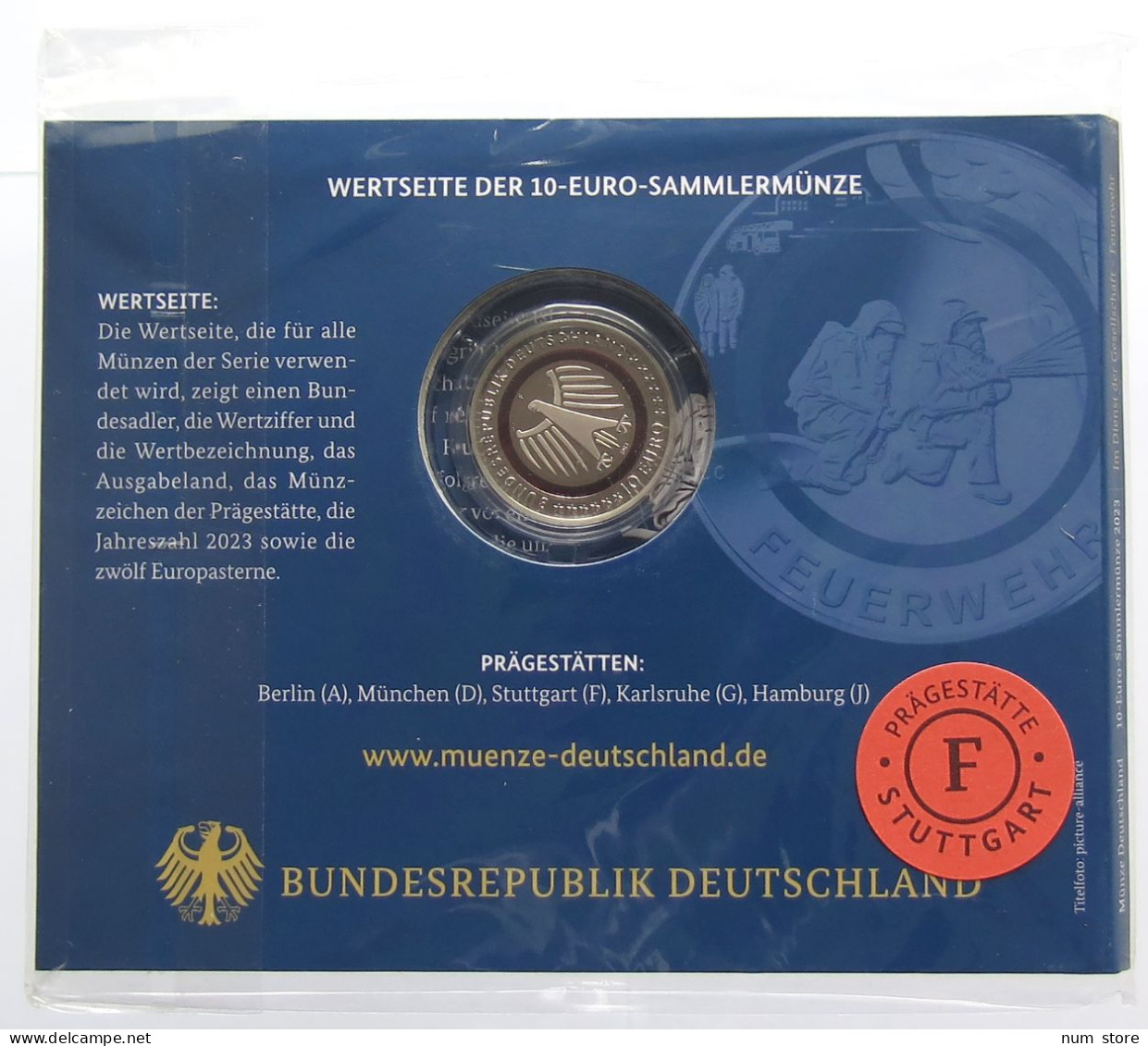 GERMANY BRD 10 EURO 2023 F #bs19 0061 - Duitsland