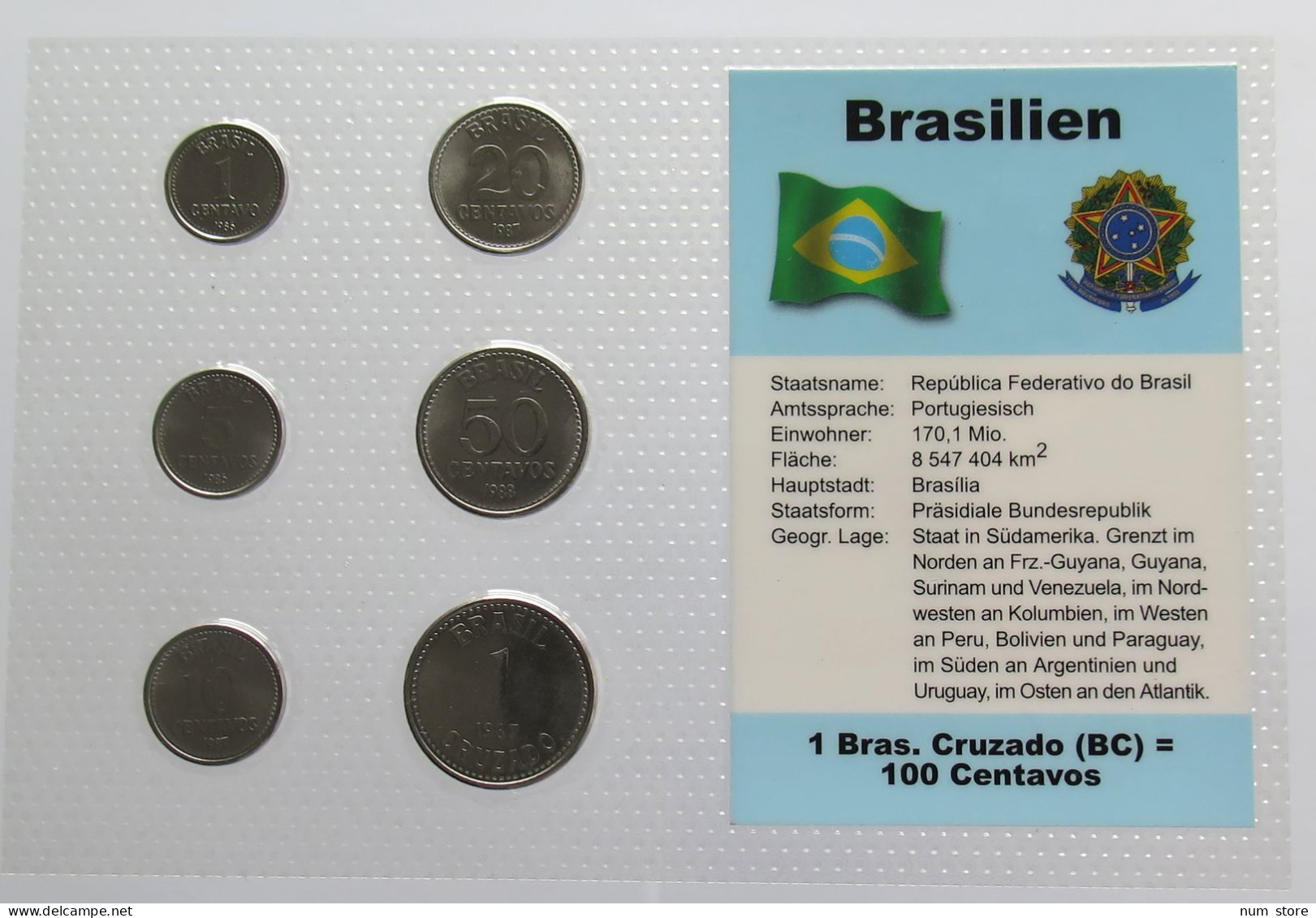 BRAZIL SET UNC #bs19 0141 - Brésil