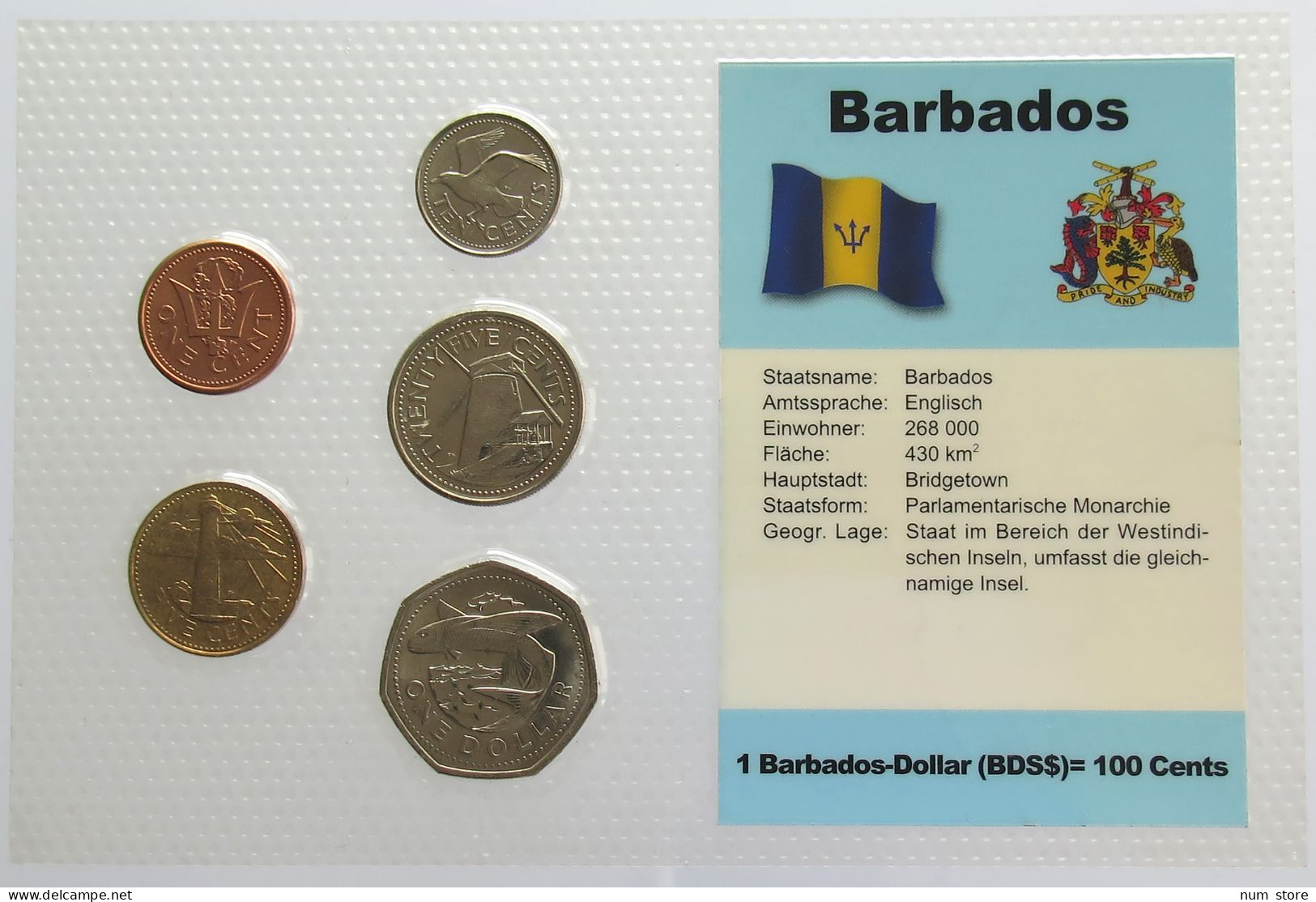 BARBADOS SET UNC #bs19 0185 - Barbados