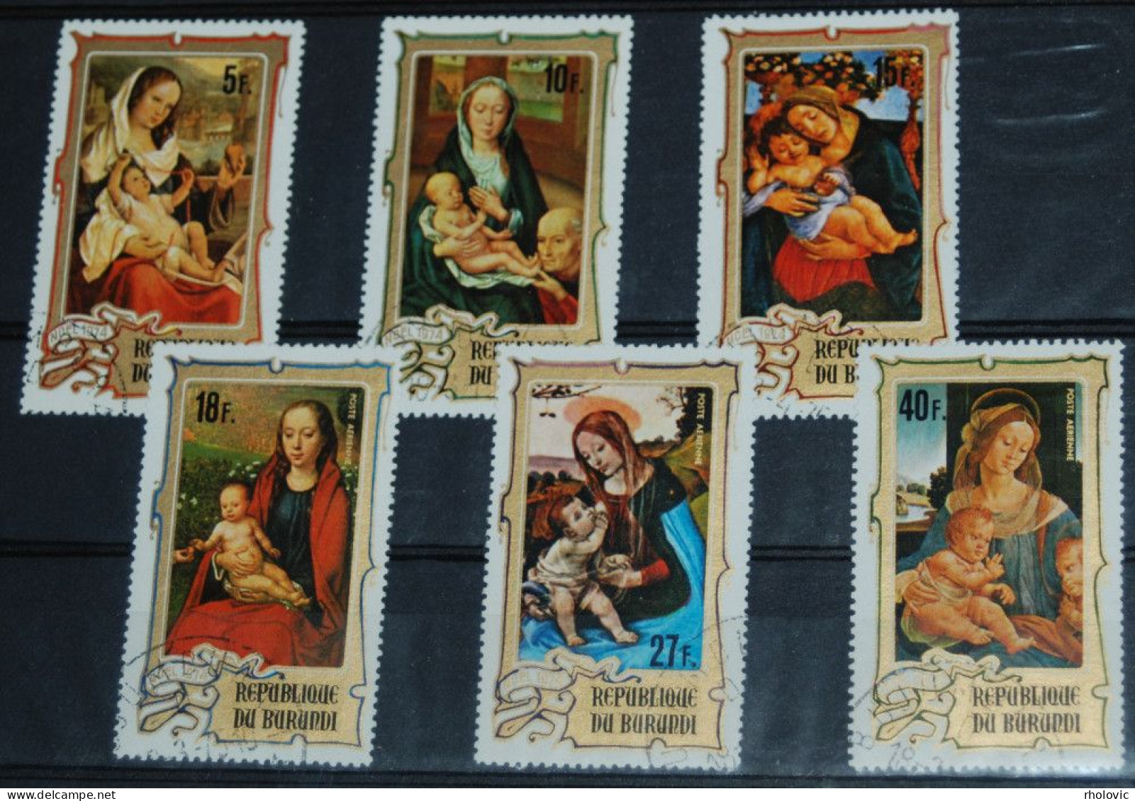 BURUNDI 1974, Paintings, Art, Mi #1115-20, Used - Madonne