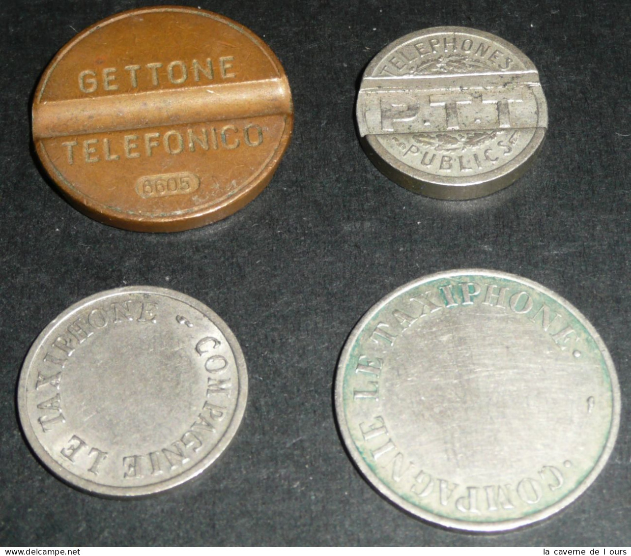 Lot De Jetons De Téléphone, PTT France 1937, Compagnie Le Taxiphone, Gettone Telefonico - Monedas / De Necesidad