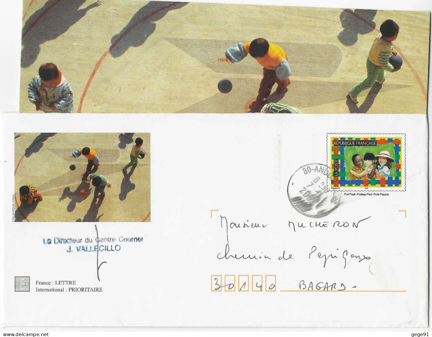 Pap Voeux 2002 - Enfants - Reprise Du Timbre UNICEF - Avec La Carte De Voeux - Pseudo-officiële  Postwaardestukken