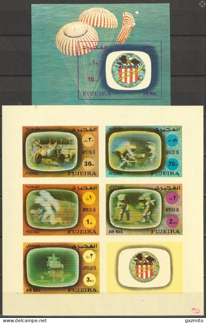 Fujeira 1972, Space, Apollo 16, 2BF IMPERFORATED - Fujeira