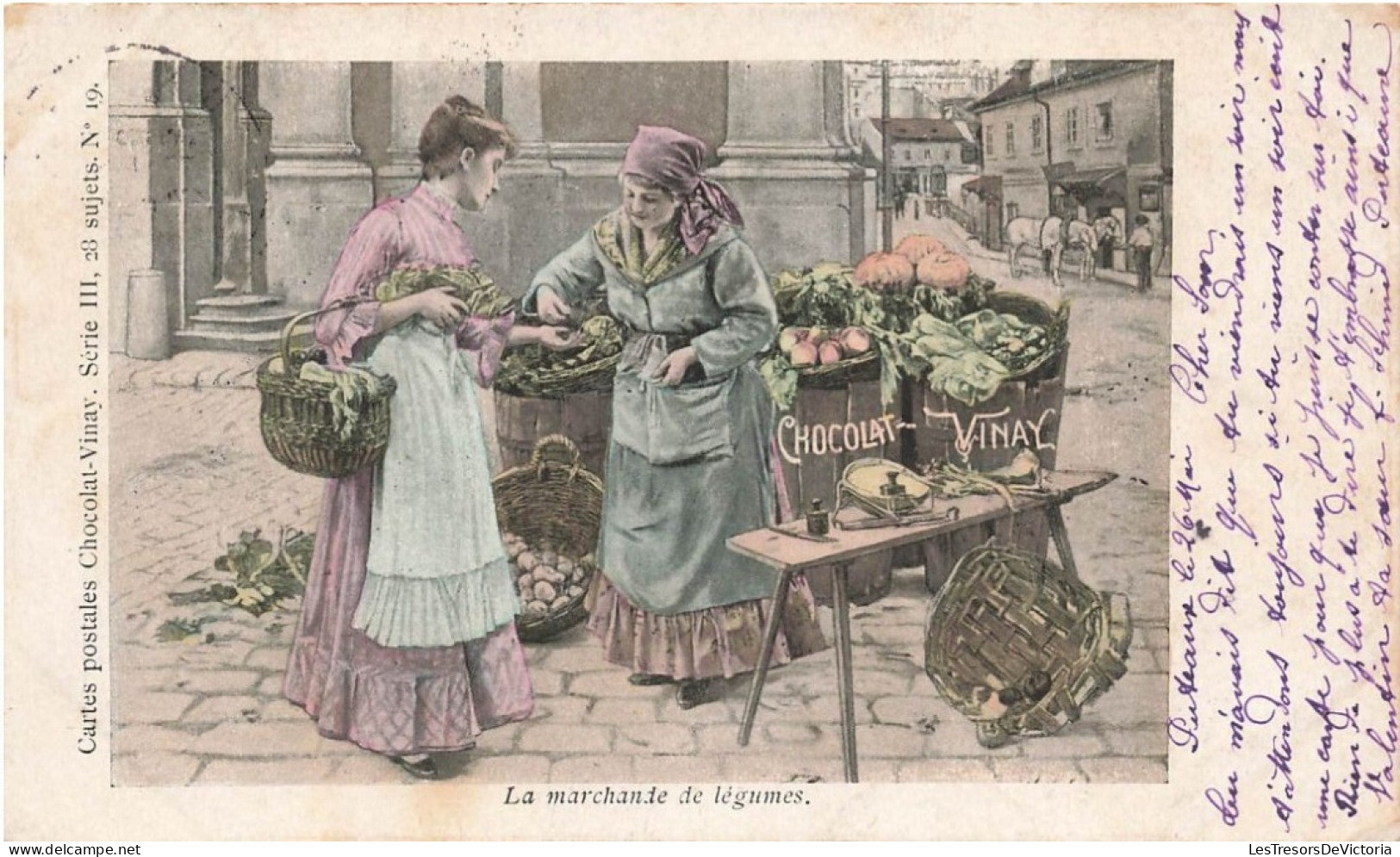 PUBLICITE - Chocolat Vinay - Le Marchande De Légumes - Femmes - Série III - N 19 - Carte Postale Ancienne - Publicité