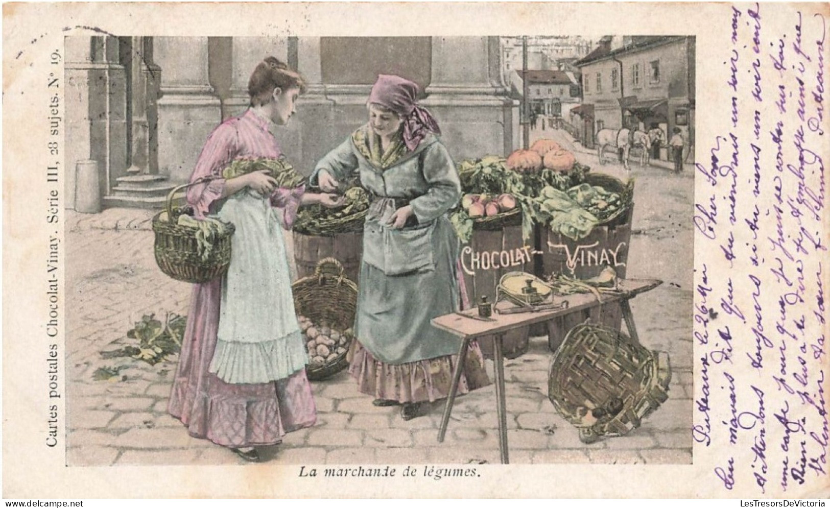 PUBLICITE - Chocolat Vinay - Le Marchande De Légumes - Femmes - Série III - N 19 - Carte Postale Ancienne - Werbepostkarten