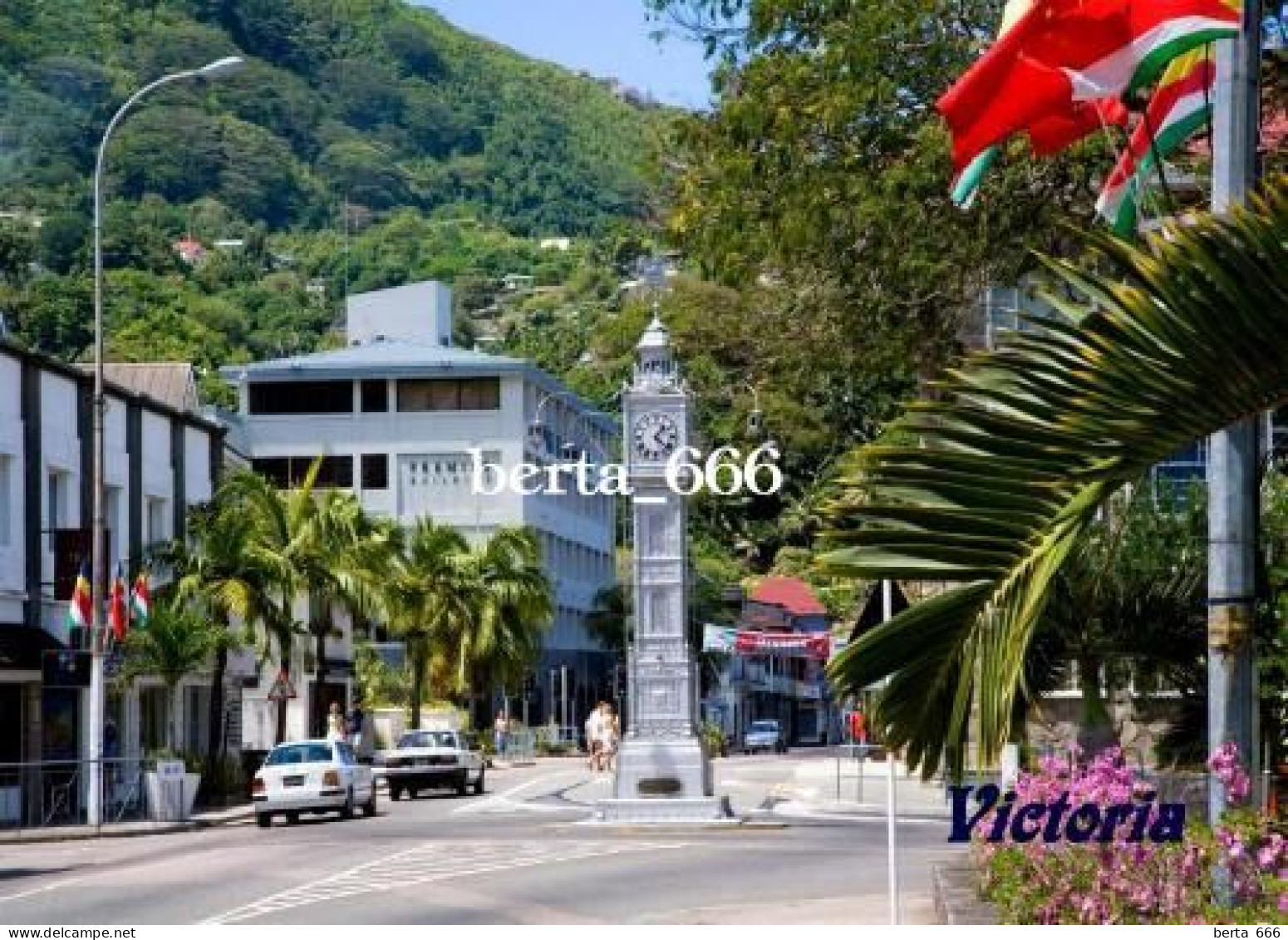 Seychelles Mahé Victoria Clock Tower New Postcard - Seychelles