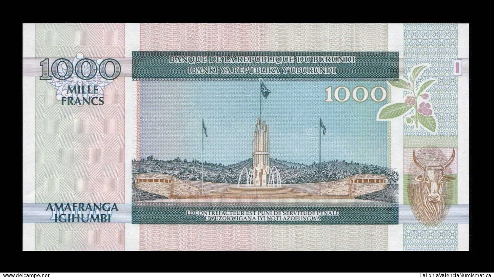 Burundi 1000 Francs 2009 Pick 46 Sc Unc - Burundi