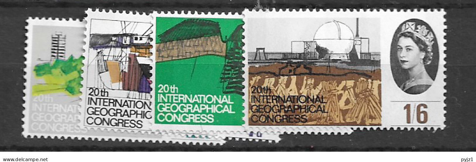 1964 MNH GB Phosphor, Mi 374-77y Postfris** - Unused Stamps
