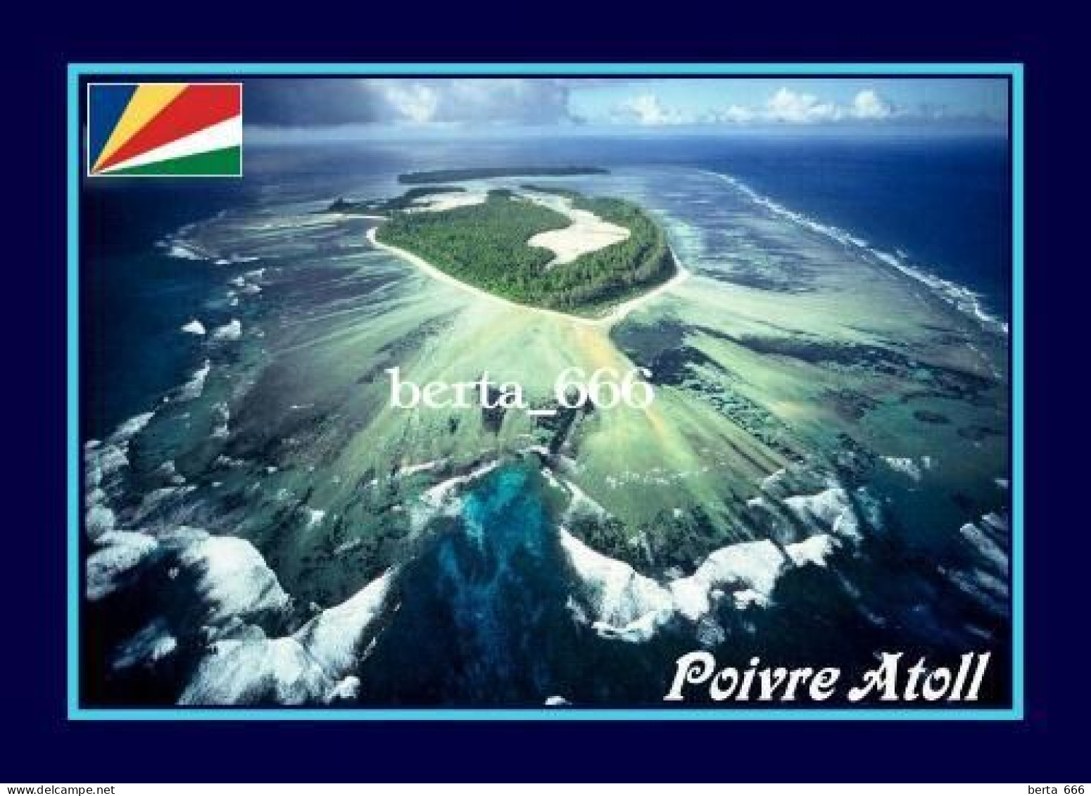 Seychelles Poivre Atoll Aerial View New Postcard - Seychellen