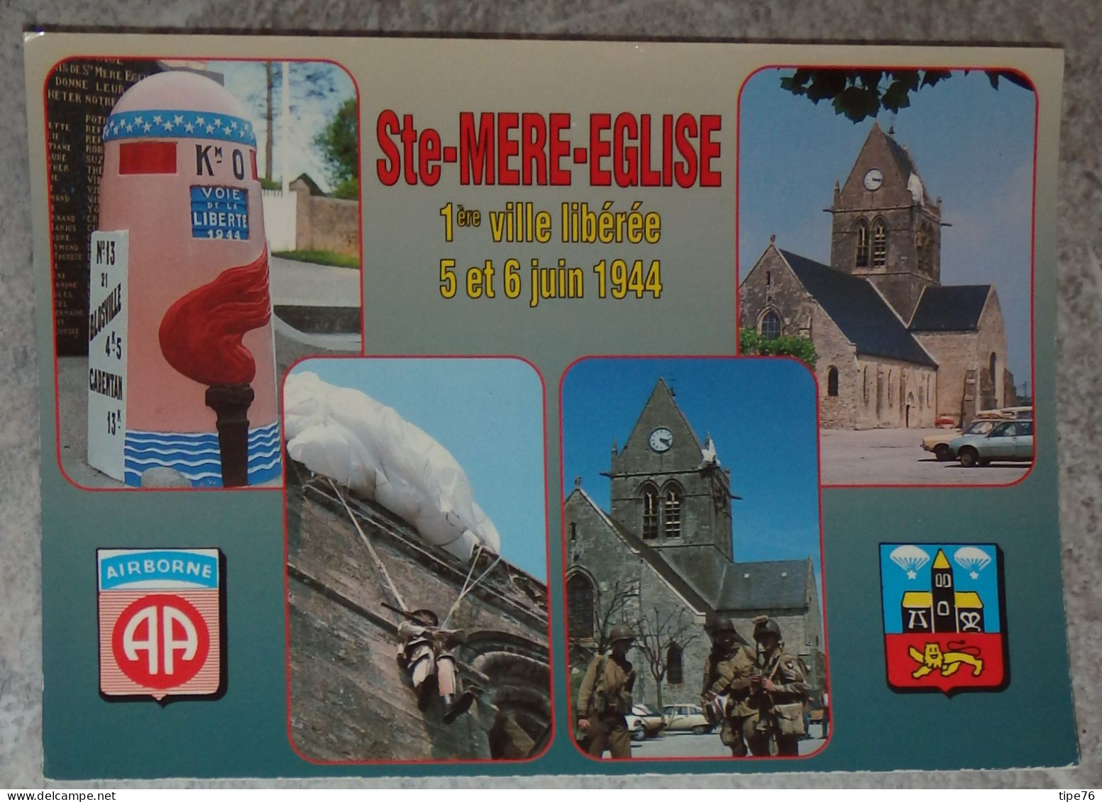 50 Manche CPM Sainte Ste Mère église La Borne 0 De La Voie De La Liberté Parachutiste 6 Juin 1944 - Sainte Mère Eglise