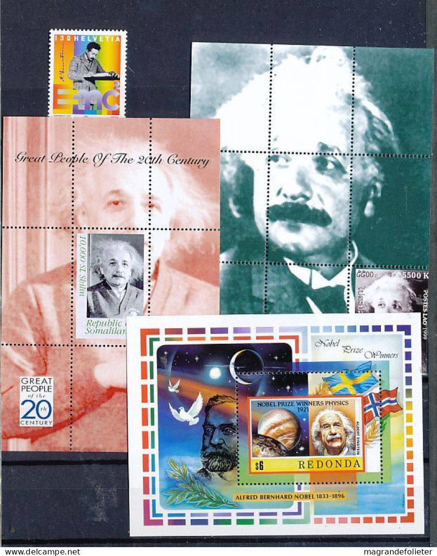 TIMBRE STAMP ZEGEL LOT 70 PAYS EN HOMMAGE AUX 100 ANS DE LA NAISSANCE D' ALBERT EINSTEIN TOUS XX