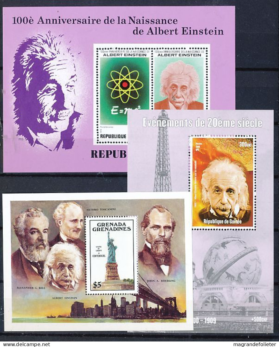 TIMBRE STAMP ZEGEL LOT 70 PAYS EN HOMMAGE AUX 100 ANS DE LA NAISSANCE D' ALBERT EINSTEIN TOUS XX