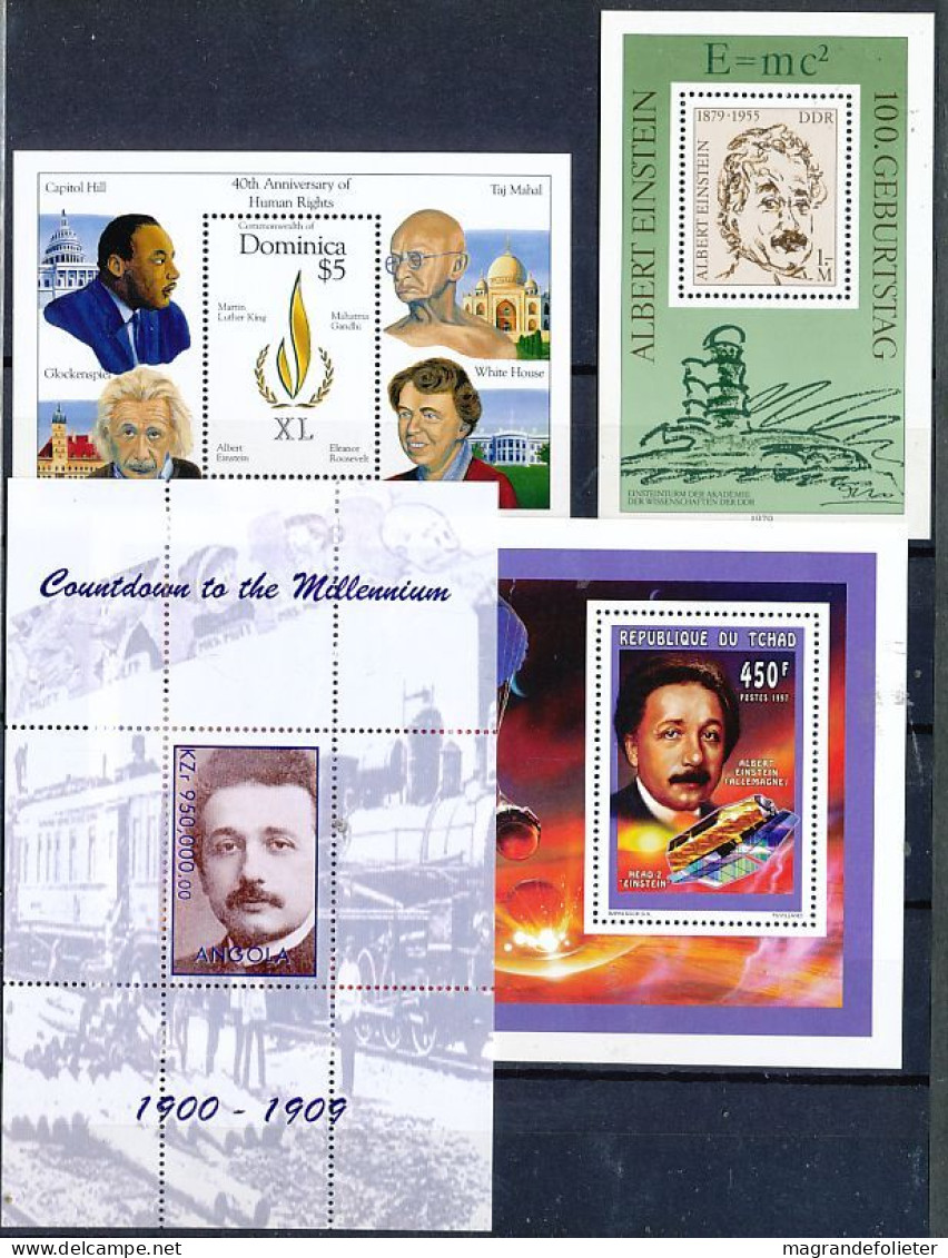 TIMBRE STAMP ZEGEL LOT 70 PAYS EN HOMMAGE AUX 100 ANS DE LA NAISSANCE D' ALBERT EINSTEIN TOUS XX